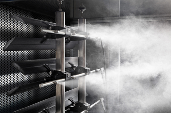 Unité d’humidification CTA haute pression merlin® avec rampes de buses (ORBIT WING® / CORBIT®).